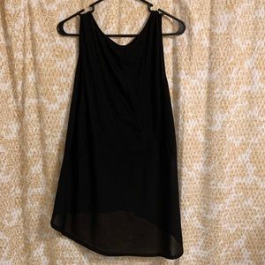 Black tank top with sheer back